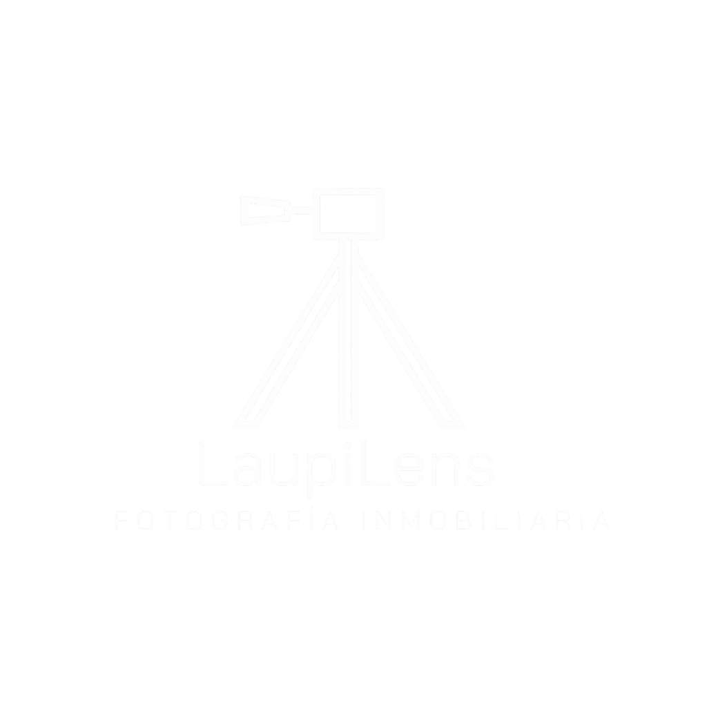 logo laupilens inmobiliario blanco